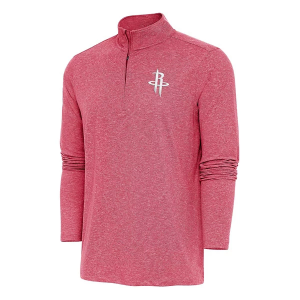 Houston Rockets Hunk Pullover Antigua Long Sleeve 1/4 Zip 3XLarge Dark Red Heather