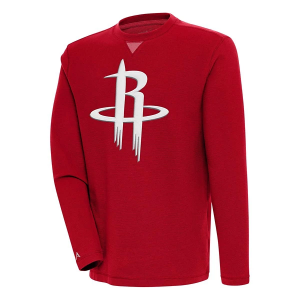 Houston Rockets Antigua Big Logo Flier Bunker Crewneck 2XLarge Dark Red