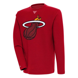 Miami Heat Antigua Big Logo Flier Bunker Crewneck 2XLarge Dark Red
