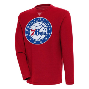 Philadelphia 76ers Antigua Big Logo Flier Bunker Crewneck Large Dark Red