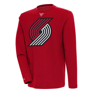 Portland Trail Blazers Antigua Big Logo Flier Bunker Crewneck Large Dark Red