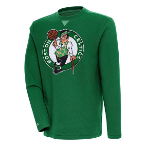 Boston Celtics Antigua Big Logo Flier Bunker Crewneck Medium Dark Pine