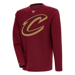 Cleveland Cavaliers Antigua Big Logo Flier Bunker Crewneck Small Cabernet