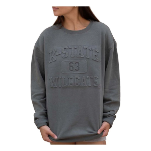 Kansas State Wildcats Gameday Social Women's Crew XLarge Dark Grey