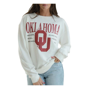Oklahoma Sooners Gameday Social Women's Crew XLarge White