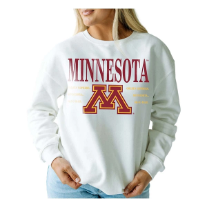 Minnesota Golden Gophers Gameday Social Women's Crew Medium White