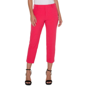 Women's Liverpool Los Angeles Kelsey Crop with Side Slit Dress Pants 4 Pink Punch