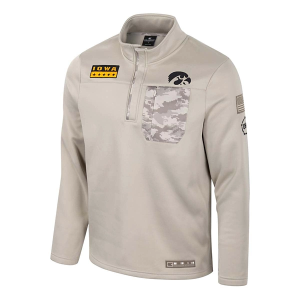 Iowa Hawkeyes Colosseum Operation Hat Trick Mojave 1/4 Zip Small Sand