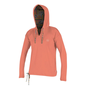 Women's O'Neill Print Hoodie Swim Cover Up Small Burnt Coral Art