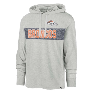Denver Broncos 47 Brand Field Hoodie Small Grey Heather