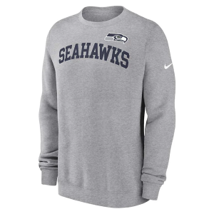 Seattle Seahawks Nike Club Crewneck Medium Dark Grey Heather