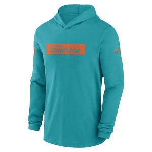 Miami Dolphins Nike 2024 Sideline Lightweight Hoodie Small Teal