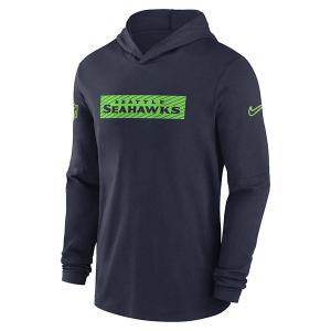 Seattle Seahawks Nike 2024 Sideline Lightweight Hoodie Large Navy