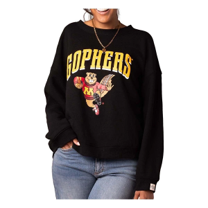 Minnesota Golden Gophers Fan Girl Women's Crew Small Black