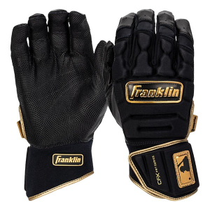 Men's Franklin CFX PRT Series Baseball Batting Gloves Black/Gold Large