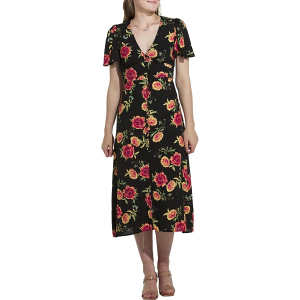 Women's DRESS FORUM Midi Shift Dress Small Sunset Floral