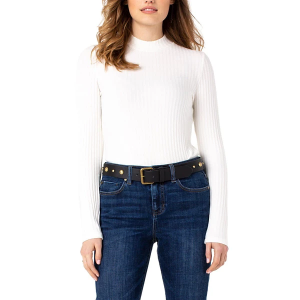 Women's Liverpool Los Angeles Rib Knit Long Sleeve Shirt XLarge Snow