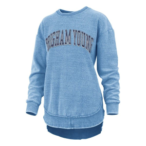 BYU Cougars Pressbox Women's Crew Small Royal