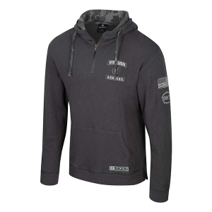 Wisconsin Badgers Colosseum Operation Hat Trick Booyah 1/4 Zip Small Charcoal