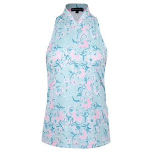 Women's Swannies Colleen Sleeveless Polo Medium Surf Spray