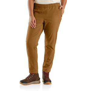 Women's Carhartt Force Relaxed Fit Ripstop Work Utility Pants Large Brown Tall