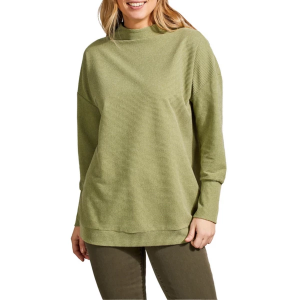 Women's Tribal Pullover Sweater Tunic Medium Heather Clove Leaf