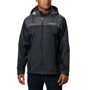Men's Columbia Glennaker Lake Rain Jacket Small Black/Grill