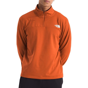 Men's The North Face Cedar Trail Grid Fleece 1/4 Zip Pullover Small Earthen Copper