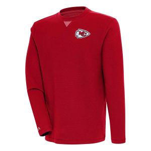 Kansas City Chiefs Antigua Chest Crest Flier Bunker Crewneck 2XLarge Dark Red