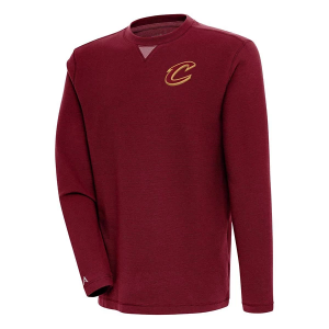 Cleveland Cavaliers Antigua Chest Logo Flier Bunker Crewneck Small Cabernet