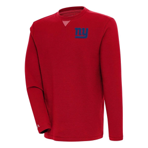 New York Giants Antigua Chest Crest Flier Bunker Crewneck Large Dark Red