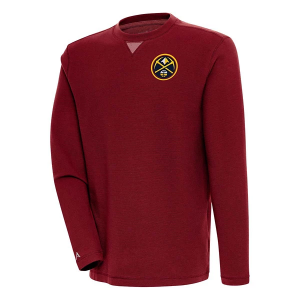 Denver Nuggets Antigua Chest Logo Flier Bunker Crewneck XLarge Cardinal Red