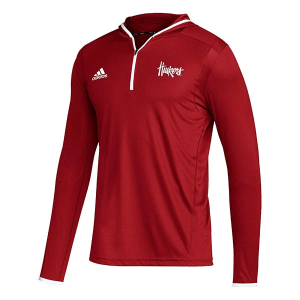 Nebraska Cornhuskers adidas Logo 1/4 Zip 2XLarge Red