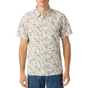 Men's O'Neill Og Eco Print Standard Button Up Shirt XLarge Light Khaki