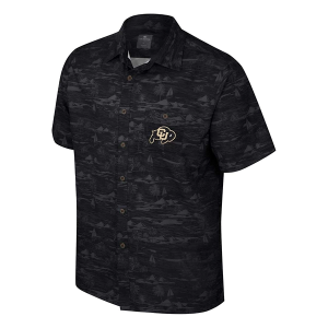Colorado Buffaloes Colosseum Ozark Camp Button Up Small Black