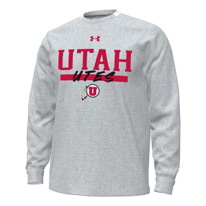 Utah Utes Under Armour Crew XLarge Heather Grey