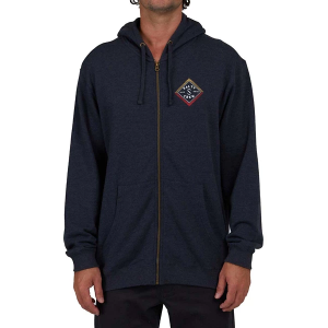 Men's Salty Crew Faded Fleece Full Zip Hoodie Small Navy Heather