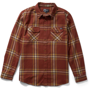 Men's Salty Crew Landfall Long Sleeve Button Up Shirt 2XLarge Brick Red