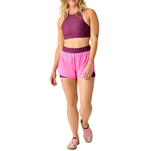 Women's Carve Designs Sanitas Compression Reversible Swim Bikini Top Sporty Large Disco/Hot Pink