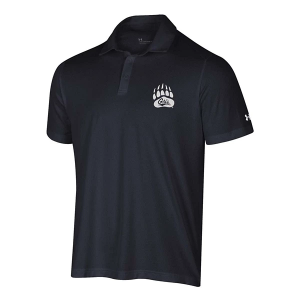 Montana Grizzlies Under Armour Tech Mesh Polo Small Black