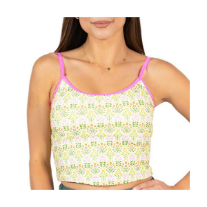 Women's Janela Bay Spaghetti Strap Outline Swim Tankini Contemporary XLarge English Garden Floral