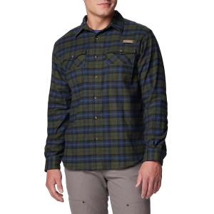 Men's Columbia Roughtail II Stretch Long Sleeve Flannel Large Green