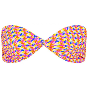 Women's Kulani Kinis Twist Bandeau Swim Bikini Top Juniors Small Astro Pop