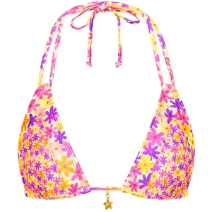 Women's Kulani Kinis Panel Halter Swim Bikini Top Juniors Medium Daisy Dreamer