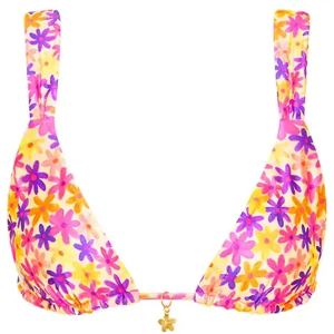 Women's Kulani Kinis Slide Bralette Swim Bikini Top Juniors Medium Daisy Dreamer