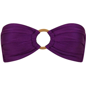 Women's Kulani Kinis Strapless Bandeau Swim Bikini Top Juniors XLarge Sugar Plum