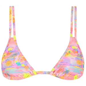 Women's Kulani Kinis Twin Strap Bralette Swim Bikini Top Juniors Large Sunset