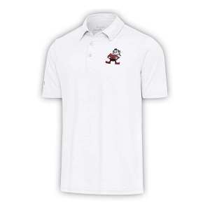 Cleveland Browns Antigua Brownie Par Polo Small White