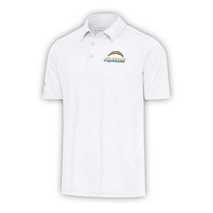 Los Angeles Chargers Antigua Text Par Polo Small White