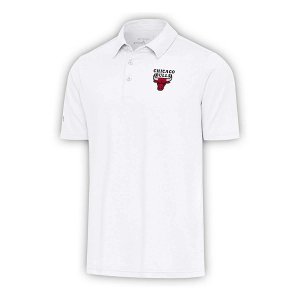 Chicago Bulls Par Antigua Polo Small White